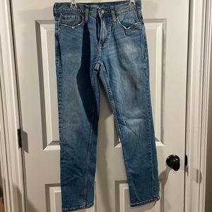 2 pair Old Navy 28 x 30 blue jeans slim fit flex